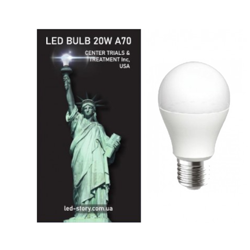 Лампа світлодіодна Optima for LED-story A70, 20Вт, E27, 4000К (st-03239)